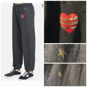 Lauren Moshi Chain Heart sweatpants
